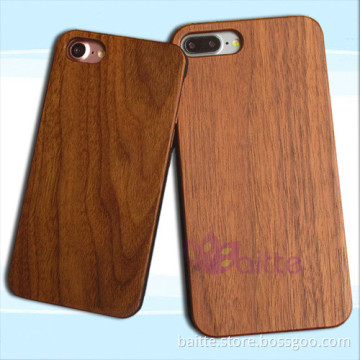 Natural Carved Real Wood+PC Wooden Hard Case Cover For iPhone 7
